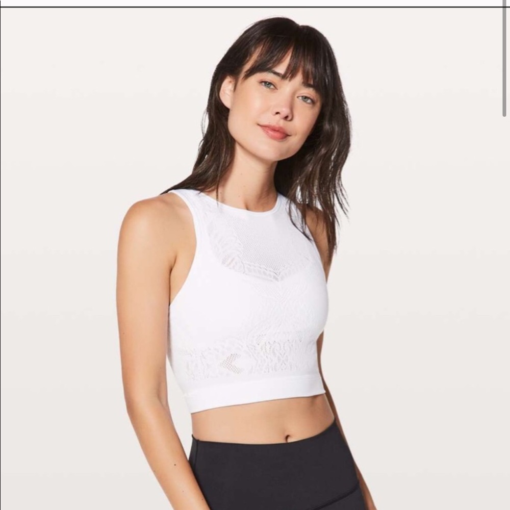 Lululemon Reveal Crop Top in White